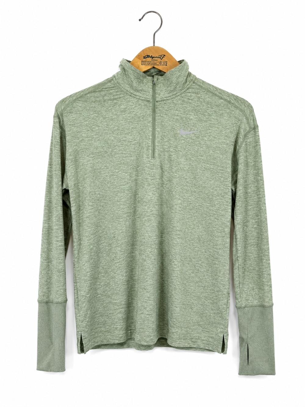 Nike Running Dri-FIT Track Top 1/4 Zip Size M Sage Green Athletic Sportswear
